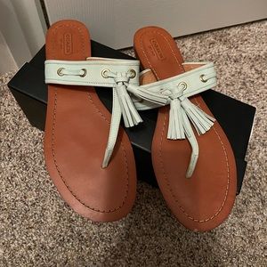 COACH sandals, beautiful mint green